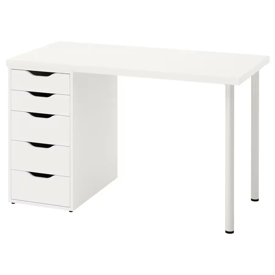 IKEAの収納付きデスク（ホワイト）